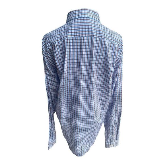 Men’s Ben Sherman Blue Check Print L/S Button Down Shirt Size Large - Picture 3 of 5
